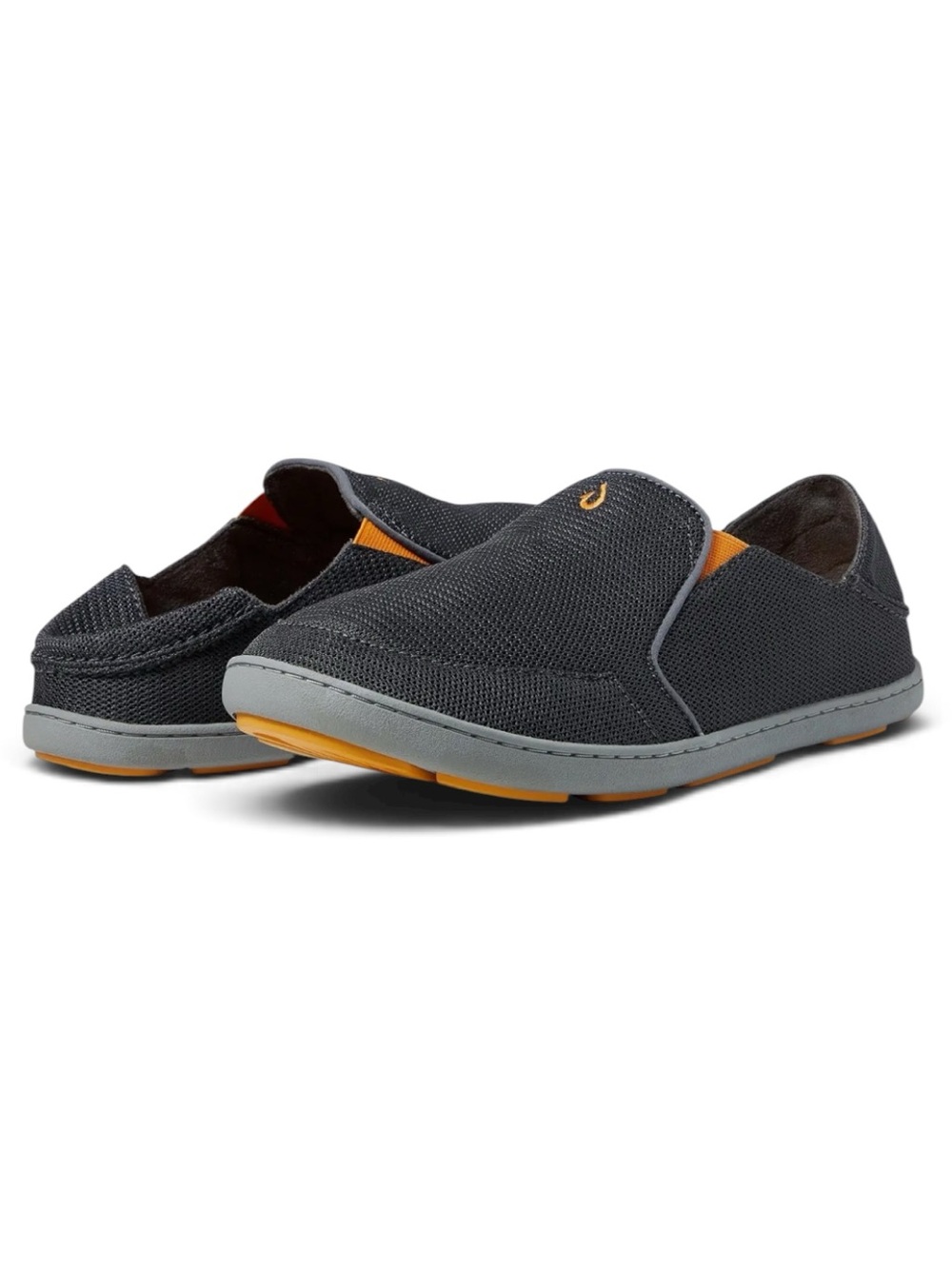 Olukai Men’s Nohea Charcoal Gray Mesh Slip On Loafers